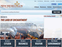 Tablet Screenshot of newmexico.gov